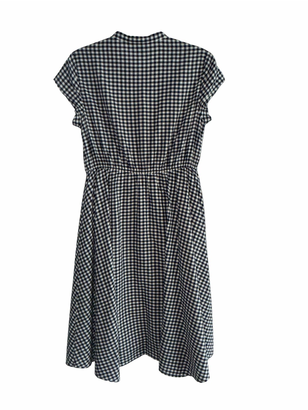 J. Crew Blue Gingham Short Sleeve Dress Size 6P - Picture 6 of 11